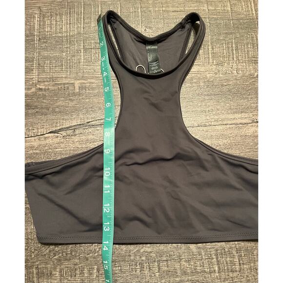 SKIMS Recycled Swim High Neck Racerback Top Gunmetal Gray. Size M. NWOT - Picture 10 of 11